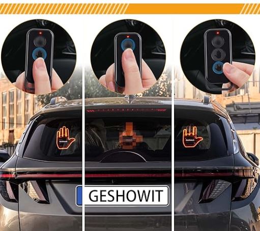 Luces traseras dedo medio